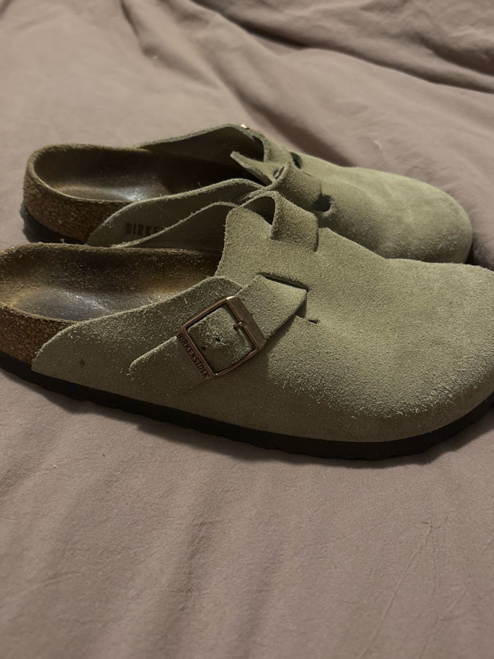 Birkenstock Boston Clogs - Taupe - Picture 2 of 5